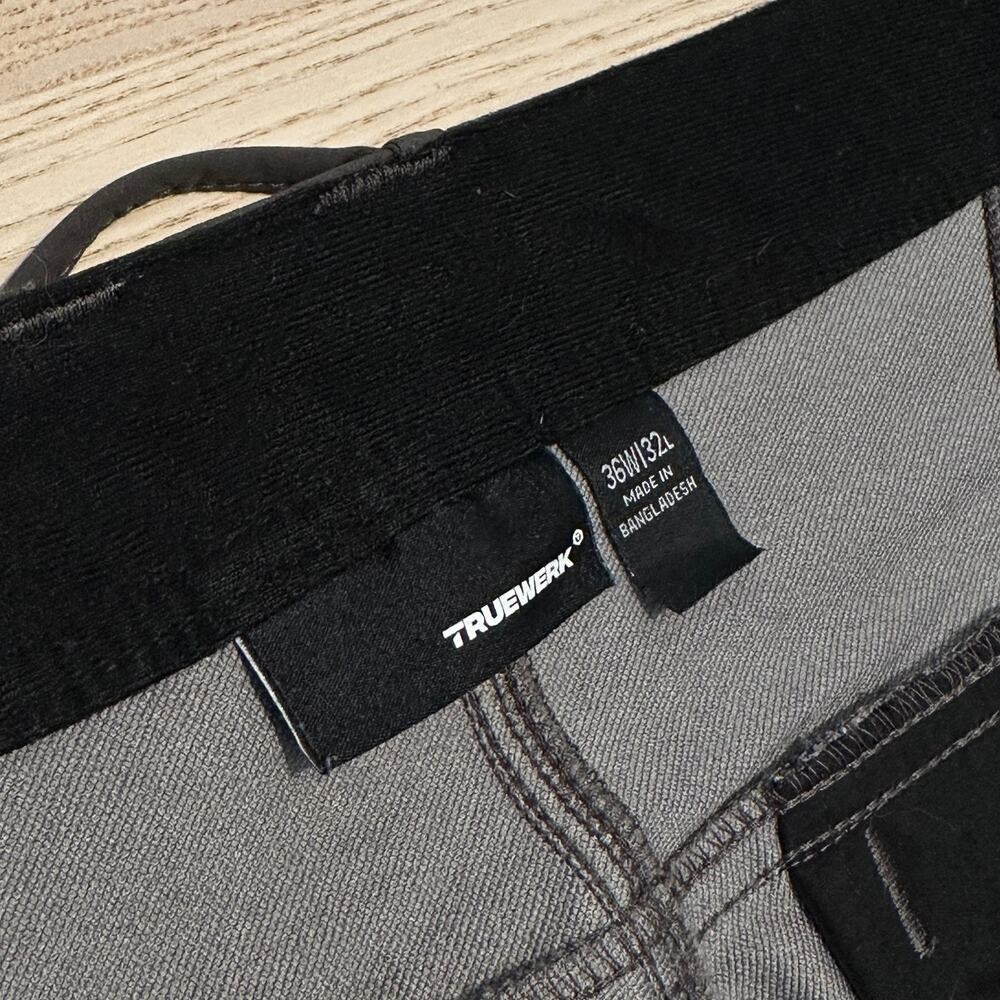 Truewerk Cargo Pants Mens 36x32 Gray Softshell Work Outdoor Utility Travel Hike - Picture 2 of 14